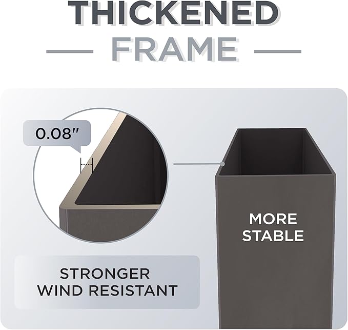 10' X 13' Patio Umbrella Outdoor Large Rectangle Offset Cantilever Umbrellas Double Top Heavy Duty Windproof with 360-degree Rotation for Pool Garden Deck