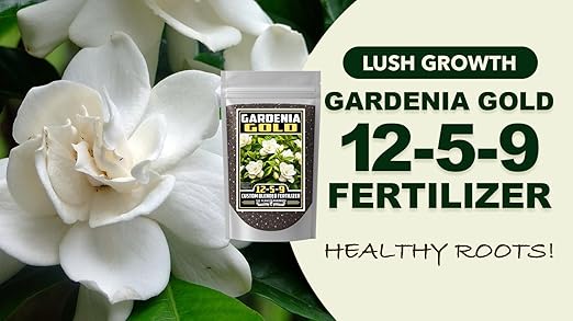 Fertilizer Commercial Grade | Gardenia Gold 12-5-9 | 1 Pound | Custom Professional Mix | Acid-Loving Plants | Controlled-Release Formula | Enhances Blooms & Foliage | Gardenias, Azaleas & Camellias