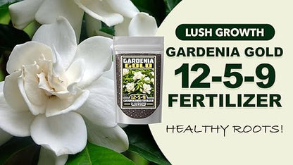 Fertilizer Commercial Grade | Gardenia Gold 12-5-9 | 1 Pound | Custom Professional Mix | Acid-Loving Plants | Controlled-Release Formula | Enhances Blooms & Foliage | Gardenias, Azaleas & Camellias