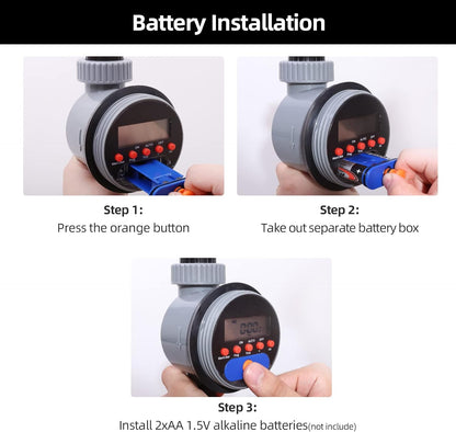 Hose Water Tap Timer Garden Irrigation System Controller Watering Computer Waterproof Red