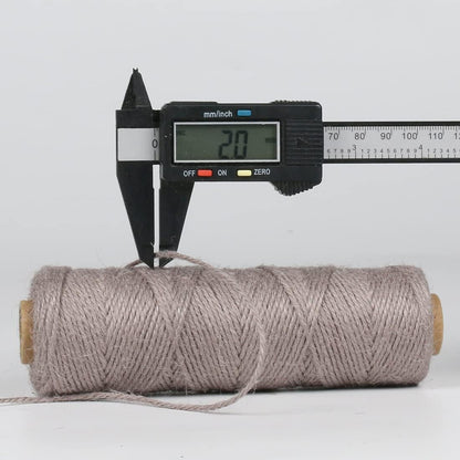 2mm 328ft Colored Natural Jute Twine String for Gift Wrapping Craft Baker Plant Christmas Ribbon Twine Handmade Arts Decoration Thin Packing String Home Decor