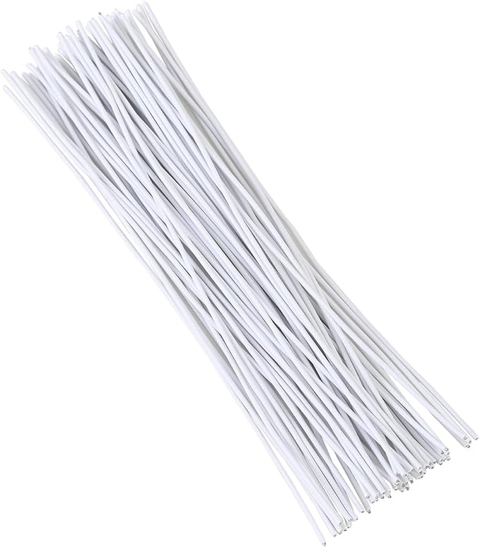 Tangyinrd 200 Pcs 6 inch Garden Twist Tie, Round Plastic Twist Ties for Plants, Vines and Wrapping Cords or Christmas Tree Gardening Plants Growth and Care, Office Home Cable Organization (White)