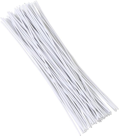 Tangyinrd 200 Pcs 6 inch Garden Twist Tie, Round Plastic Twist Ties for Plants, Vines and Wrapping Cords or Christmas Tree Gardening Plants Growth and Care, Office Home Cable Organization (White)