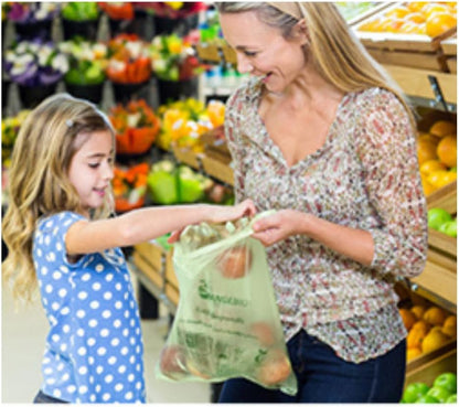 Certified Home Compostable Produce Bags, 1000 Count, 14 x 18 Inches, Hold Up to 14 Lbs, ASTM D6400, EN 13432, US BPI & Europe OK Compost Home Certified