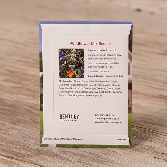 Bentley Seeds Where Memories Grow Wildflower Mix - 25 Individual Flower Seed Packets - Great Gifts for New Homeowners, Baby Shower, Wedding - Non-GMO Wildflowers