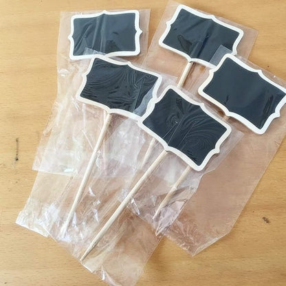 XIAN 10pcs Plant Labels, Garden Markers for Plants Outdoor, Waterproof, Reusable, Wooden, T-Shape