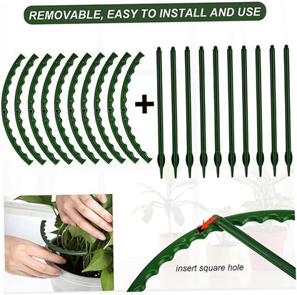 Plant Support Stakes Round Plant Support Ring Cage Shrub Holder for Vegetables Flowers 20Set..