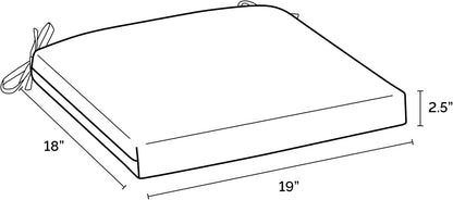 Arden Indoor/Outdoor Seat or Rocking Chair Cushion, 19 x 18, Water Repellent, Rain Proof, Fade Resistant Cushion for Rocking or Dining Chairs Tan Leala