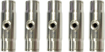 Slip Connectors for High Pressure Misting System, 3/8" Brass Misting Nozzle Connectors, Push to Connect Fittings for 3/16" Threaded Mister Nozzles 5 pcs