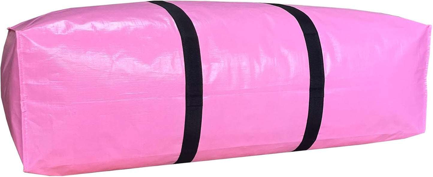 155 Gallon Extra Large Storage Bags, Jumbo Moving Storage Bags, Foldable Big Black Waterproof Outdoor Patio Cushion Storage Bag, 60x30x20inch - 1PACK