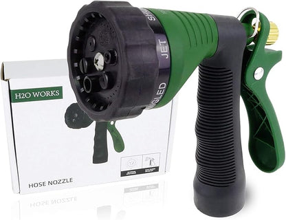 Garden Hose Nozzle Heavy Duty Water Hose Nozzle with Adjustable Watering Patterns High Pressure Sprayer Nozzles, Pefect for Car Washing and Pets Showering