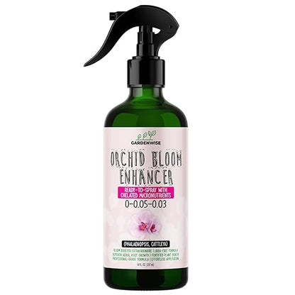 Orchid Food Bloom Booster Fertilizer - Bloom Orchids Fertilizer – Phosphorus and Potassium Formula 0-0.05-0.03 - Ready-to-Use Spray with Chelated Micronutrients (8 OZ)