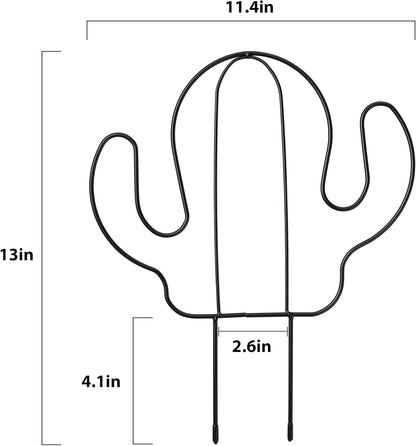 2 Pack Plant Trellis Indoor, 11.4" W x 13" H Small Trellis for Potted Plants, Decorative Trellis for Climbing Plants Indoor, Ideal for Vines on Tabletops, Balconies, Gardens and Lawns, Cactus-Shaped