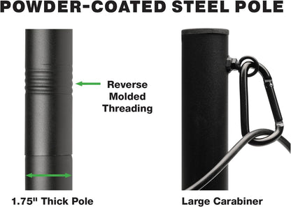 Excello Global Products Wooden Planter Box Set with 10' String Light Pole - 14"x14", Ready to Assemble.