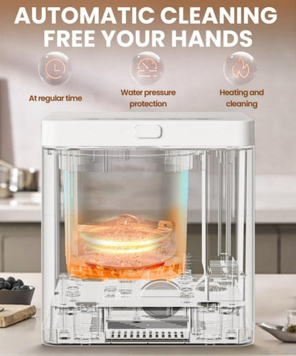 3L Compact Electric Composter for Kitchen, Odorless Smart Compost Bin, Self-Cleaning & Digital Display - Fast 4-6H Food Waste to Fertilizer Conversion for Outdoor Use