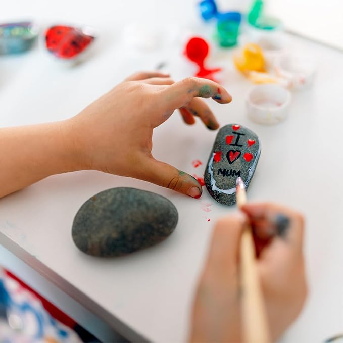 10 lbs Black River Rocks, 1-2 Inch Black Stones Pebbles for Plants, Landscaping, Garden, Aquarium, Backyard and Indoor Water Fountains