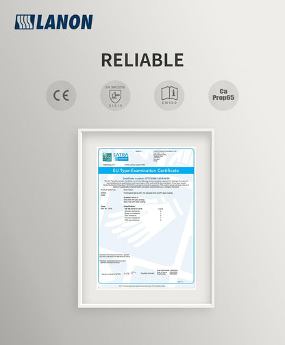 LANON 12 Pairs Safety Work Gloves, Mechanic Working Gloves for Men, PU Coated, Seamless Knit, Lightweight, Black, XL