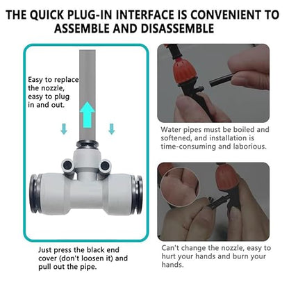 98FT Drip Irrigation System Kit,Quick Installation and Disassembly,with Y-Type Distribution Water Separator,Atomization and Drip Irrigation Nozzles,Flowerpot Garden Plant Yard Watering System.