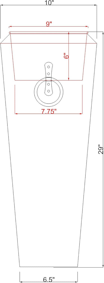 H Potter Patio Deck Indoor Outdoor Garden Flower Planter Set of 2 Rustic with Tray