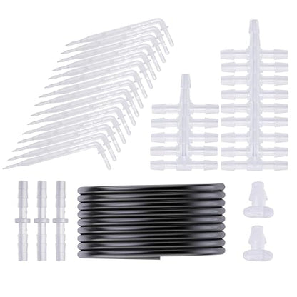 Solar Automatic Drip Irrigation System, Harness Sunshine or External Power for Indoor and Outdoor Use, Rain or Shine! Supports Up to 15 Potted Plants (Expansion Kit/Extra Accessories Kit)