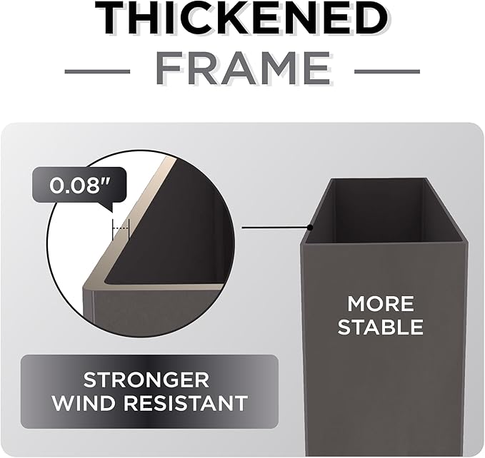 10' X 13' Patio Umbrella Outdoor Large Rectangle Offset Cantilever Umbrellas Double Top Heavy Duty Windproof with 360-degree Rotation for Pool Garden Deck