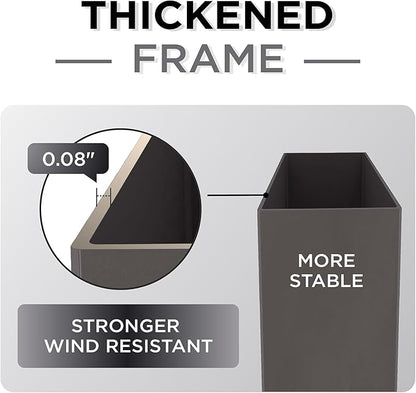 10' X 13' Patio Umbrella Outdoor Large Rectangle Offset Cantilever Umbrellas Double Top Heavy Duty Windproof with 360-degree Rotation for Pool Garden Deck