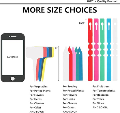 100Pcs Plant Tags Wrap Around Tree Tags Markers, Removable,Adjustable Garden Labels Plant Tags(8.27"x0.8", Blue)