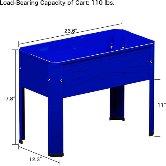 Raised Garden Bed with Detachable Tall Legs Elevated Metal Planter Box for Growing Fresh Herbs Vegetables Flowers Succulents&Other Plants for Outdoor Backyard Patio Deck Balcony Blue