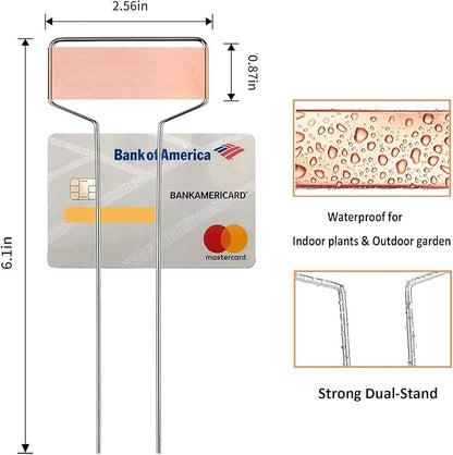 30pcs Plant Labels Copper Plant Markers for Outdoor Plants 6inch Plant Labels for Seedlings Outdoor Garden Waterproof Plant Tags and Labels for Flower Vegetable Herbs Greenhouse (6 in, Copper)