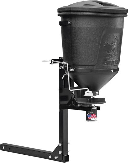 Buyers Products UTVS16 UTV Broadcast Spreader For Salt, Grass Seed, Fertilizer, Deer Feeder Seed and More, 150 lb. Capacity with Lid, UTV All Season Spreader