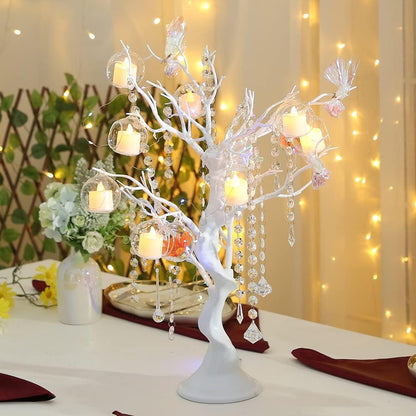 12 Pcs 3.15"/ 8cm Hanging Candle Holder Glass Globes for Candles, Air Plant Holders Terrarium Hanging Tea Lights Candle Holder Home Wedding Party Tree Decoration