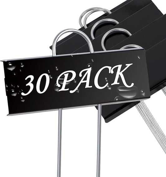 FORUP Metal Plant Labels, 30 Pack Garden Label Markers, Weatherproof Garden Stake Tags, Reusable Planting Gardening Markers, Black