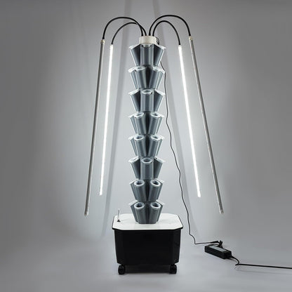 Hydroponic Growing Tower System Kit, 40-Plant Vertical Hydroponics Garden Tower with LED Grow Light, for Outdoor Indoor Herbs Fruits Vegetables Smart Garden Planter Kit