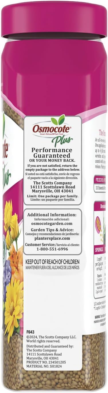 Osmocote Smart-Release Plant Food Plus Outdoor & Indoor₁, Granular Fertilizer with 11 Essential Nutrients, 2 lbs.