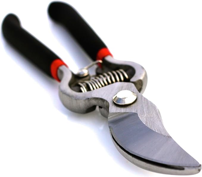 Garden Guru Classic Bypass Pruning Shears Clippers – Heavy Duty Forged Steel Pruners – Non Slip Comfort Grips – Cuts up to 1” Diameter – Professional Bypass Pruners Black - 1 Case (60 Pcs)