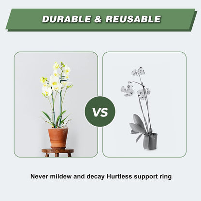 Joyhalo 20 Pack Plant Support Stakes 36 Inches, Plant Stakes, Flower Stakes with 24 Twist Ties, Garden Sticks for Plants Hibiscus, Sunflower, Red Hot Poker, Hydrangea, Tomato, Sapling Etc