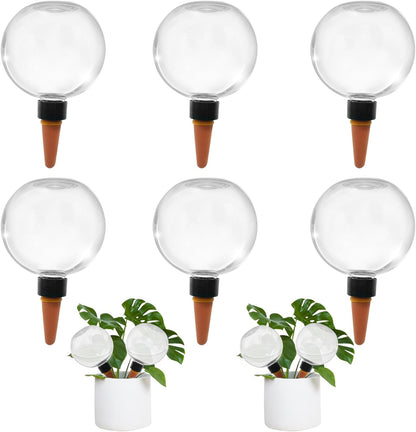 6 Pcs Self Watering Globes for Indoor Plants Automatic Watering Planter Insert 17.5 oz Watering Bulbs with Slow Release Control Water Dripper for Plants