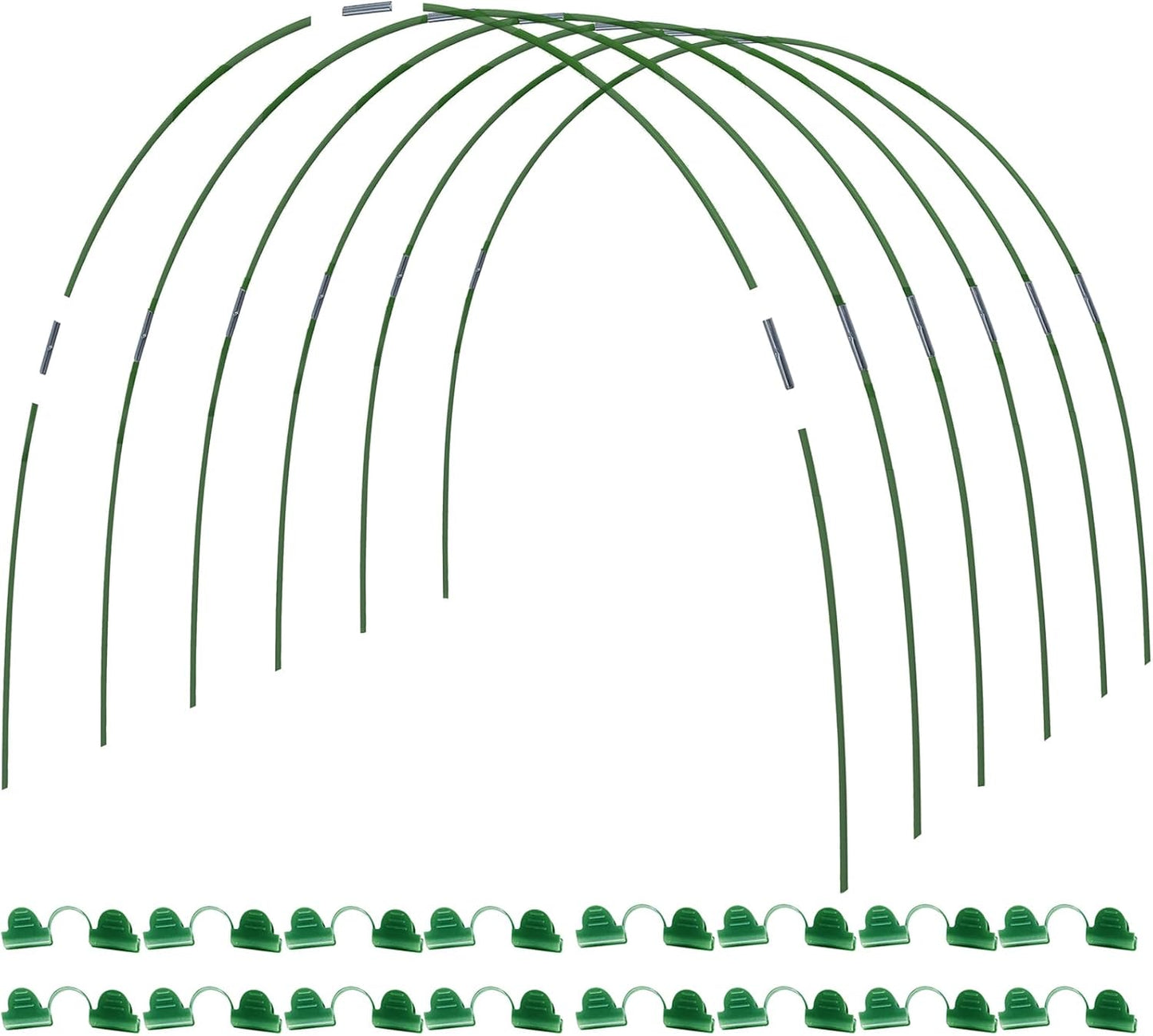 MAXPACE Greenhouse Hoops for DIY Grow Tunnels Less Than 2.7ft Wide, Rust-Free Fiberglass Support Hoops Frame for Garden Fabric, Plant Support Garden Stakes, Gardening Supplies, 25pcs