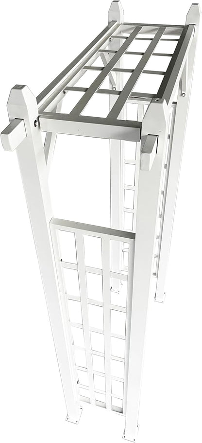 White Modern Aluminum Garden Arbor Arch