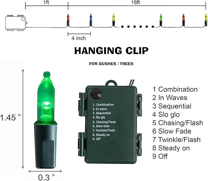 Dazzle Bright Battery Operated 50 LED Mini String Lights (Multi-Colored, 1 Pack)