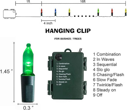 Dazzle Bright Battery Operated 50 LED Mini String Lights (Multi-Colored, 1 Pack)