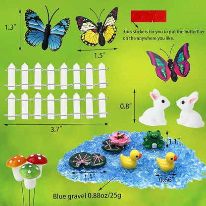 BangBangDa Outdoor Miniature Gnome Garden Kit- Fairy Houses Village Accessories Set Fishing Gnome Figurines Statue Patio Cake Topper Decor for Boy Girl Mother Girlfriend Birthday Gifts