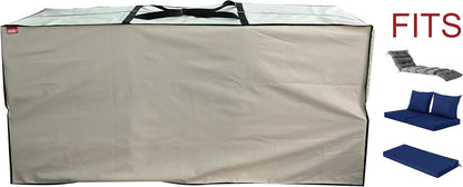 Outdoor Rectangular Cushion/Cover Storage Bag, Protective Zippered Storage Bags with Handles, 50''L x 13''W x 20''H Beige