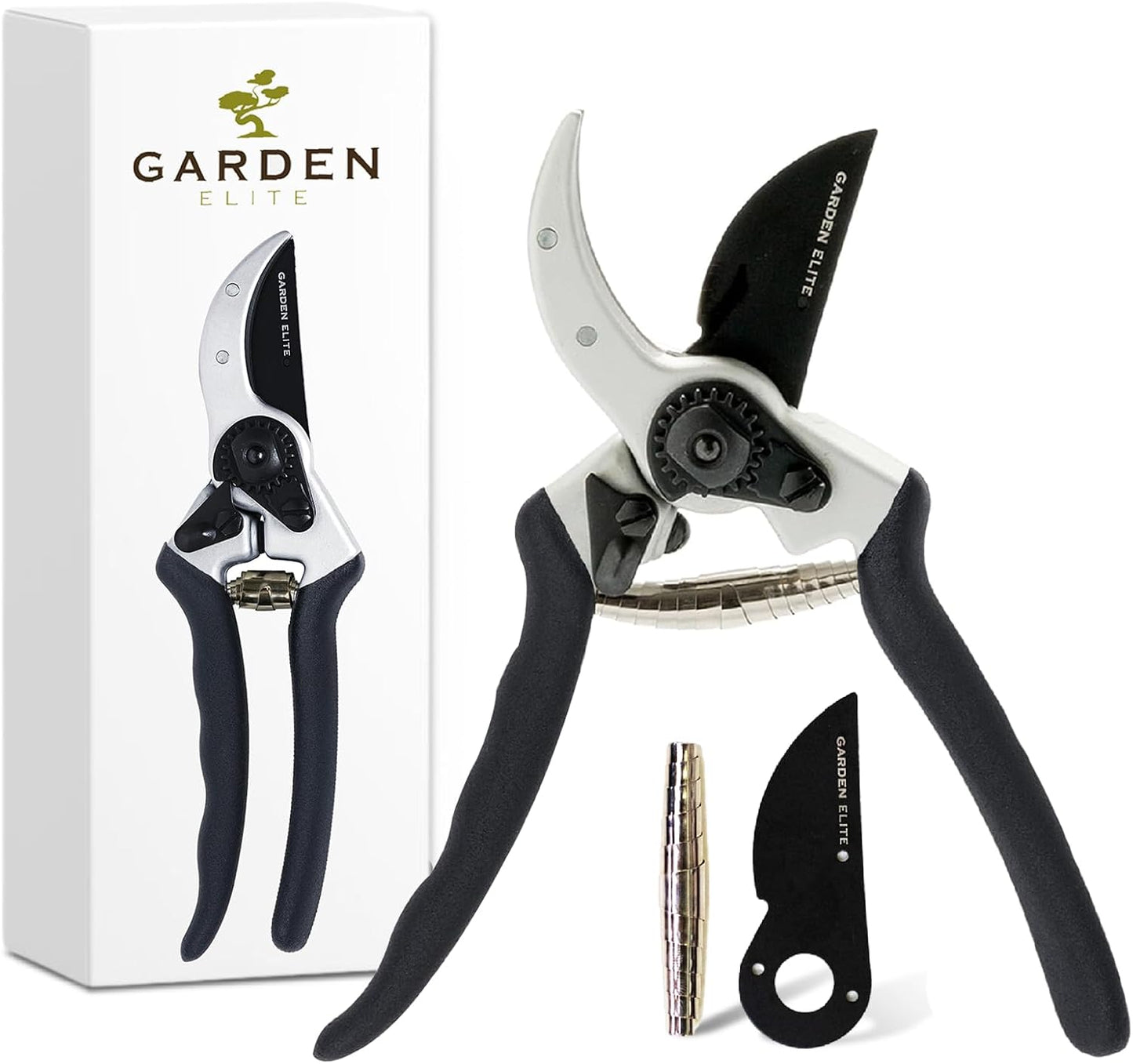 Garden Elite’s Alpha Six Bypass Pruning Shears with PVC Handles - Premium Garden Tools for Effortless Cutting Experience – Includes High-Performance Garden Clippers for Precise Trimming & Extra Blade