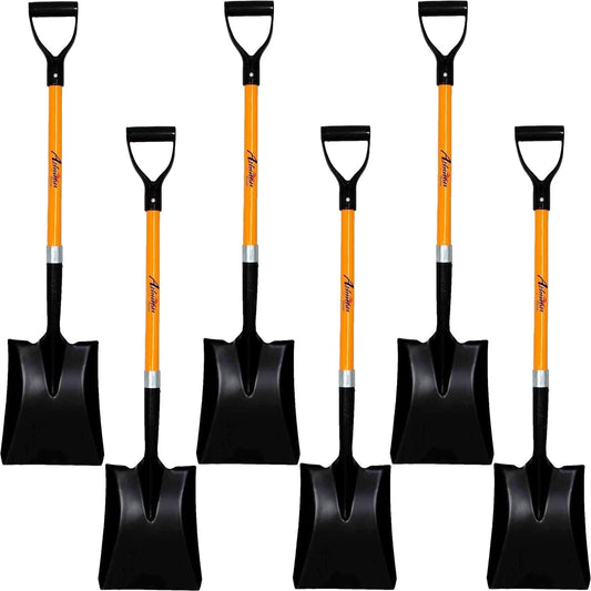 Ashman Transfer Shovel (6 Pack) – 41 Inches Long D Grip with Durable Handle – A Premium Quality Multipurpose Shovel for Heavy Duty Construction, Farming, and Outdoor works, Gardening, Landscape works.