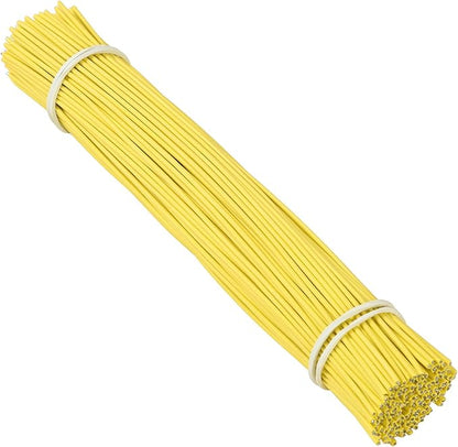 Tangyinrd 200 Pcs 6 inch Garden Twist Tie, Round Plastic Twist Ties for Plants, Vines and Wrapping Cords or Christmas Tree Gardening Plants Growth and Care, Office Home Cable Organization (Yellow)