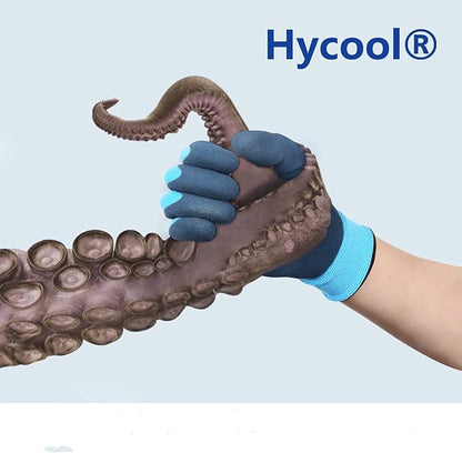 Waterproof Work Gloves for Men and Women, Hycool Thermal Insulated Freezer Rubber Coated Gloves,Super Grip L6201