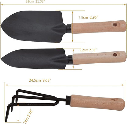 Gardening Tool, 3Pcs Heavy Duty Gardening Kit Including Trowel Transplanter Cultivator Gardening Hand Tools (3pcs Garden Tool)