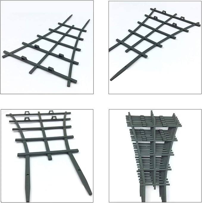12 Pcs Garden DIY Mini Climbing Trellis Plastic Superimposed Potted Plant Support Garden Trellises for Potted Climbing Plants Vines