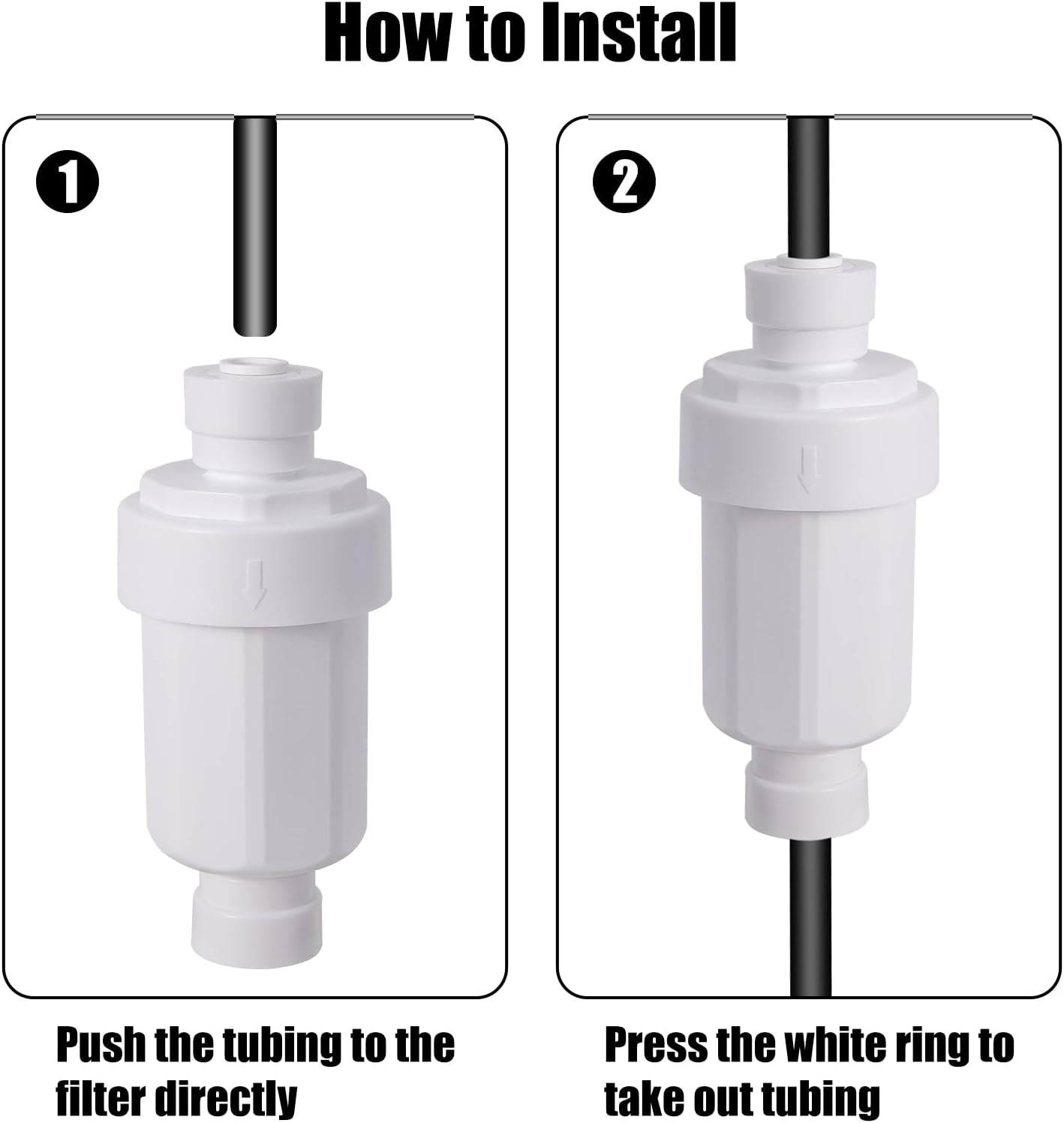 2pc Misting System Filter 100 Mesh Calcium Inhibitor Filter for 1/4 Tubing Quick Connect for Outdoor Cooling System Patio Outdoor Misting System, Prevent Blockage